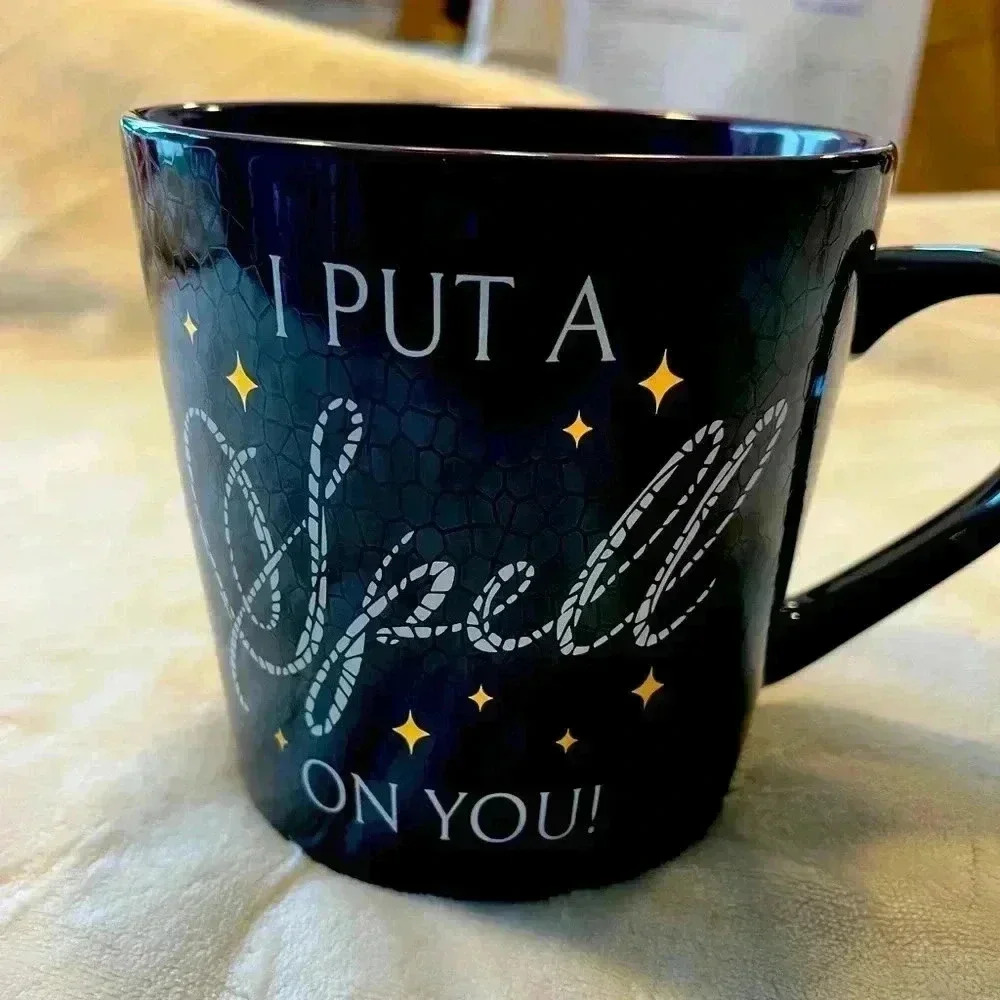 Magical Witch Spell Coffee Mug Black Ceramic Cup Halloween Witchy Decor